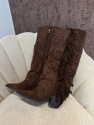 Stivale Texano con Frange e Borchie - R.a. Boutique