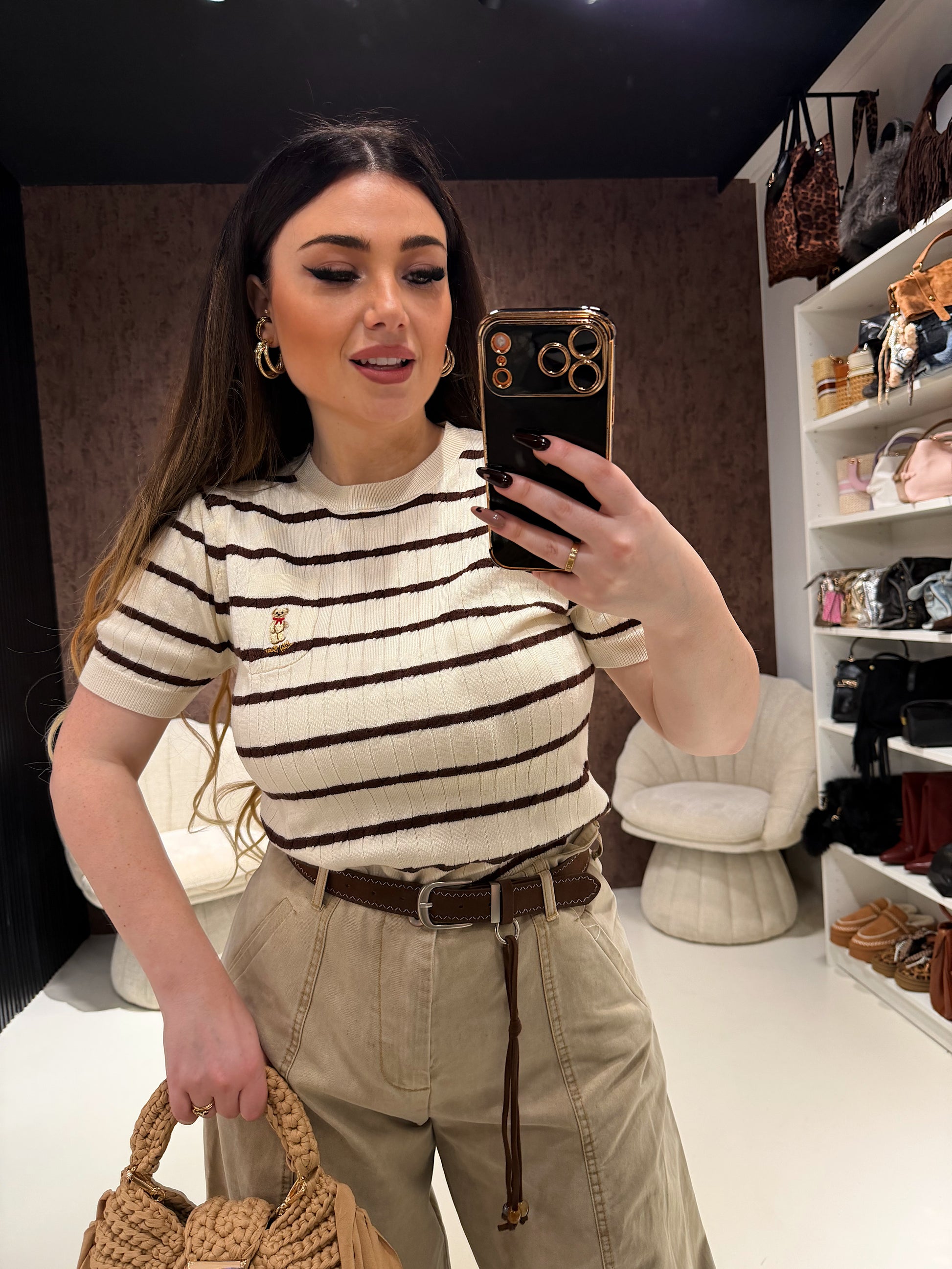 T-Shirt Knit Teddy Stripes - R.a. Boutique