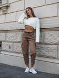 Pantalone cargo choco - R.a. Boutique 