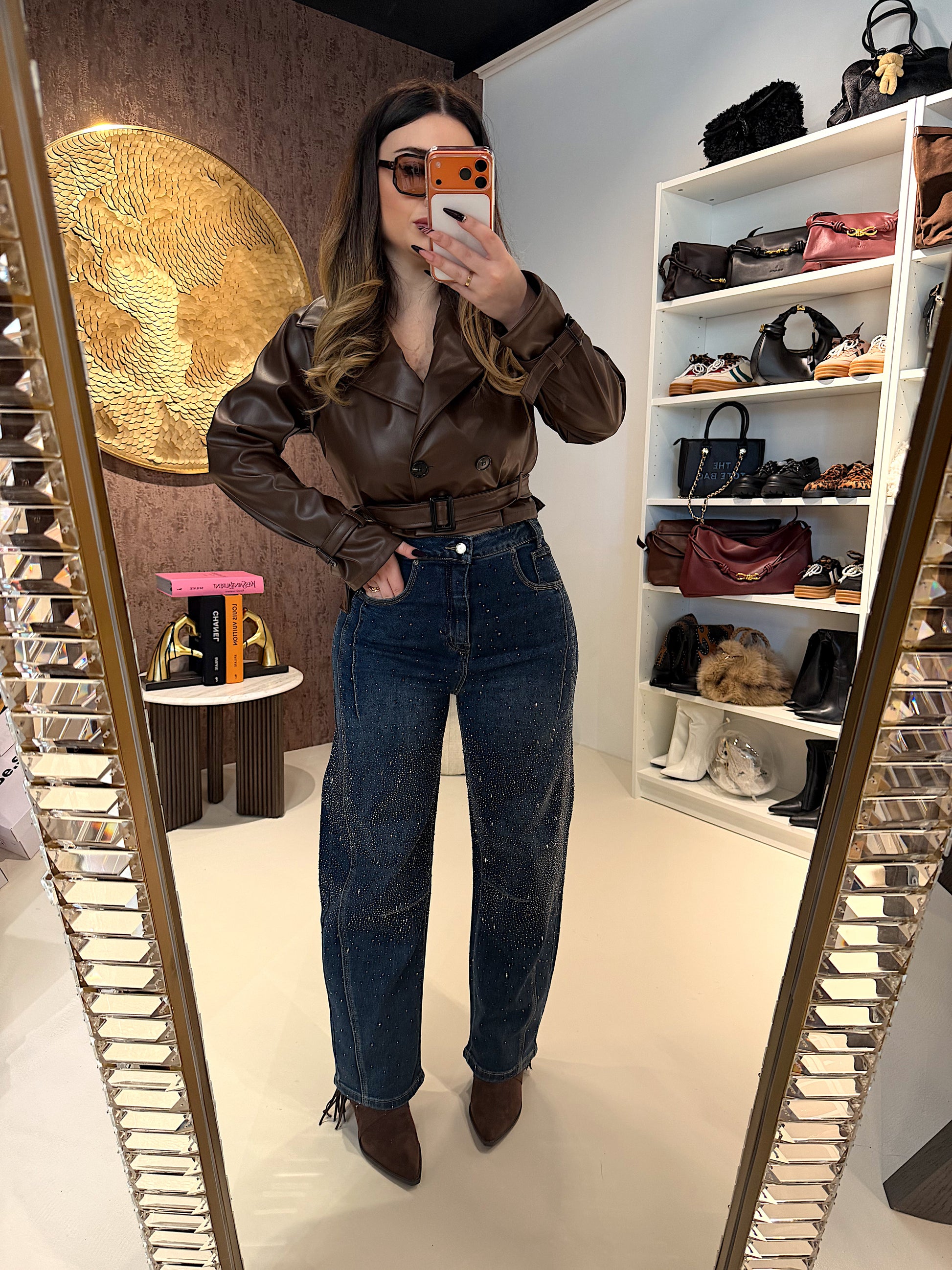 Jeans Balloon con brillantini - R.a. Boutique