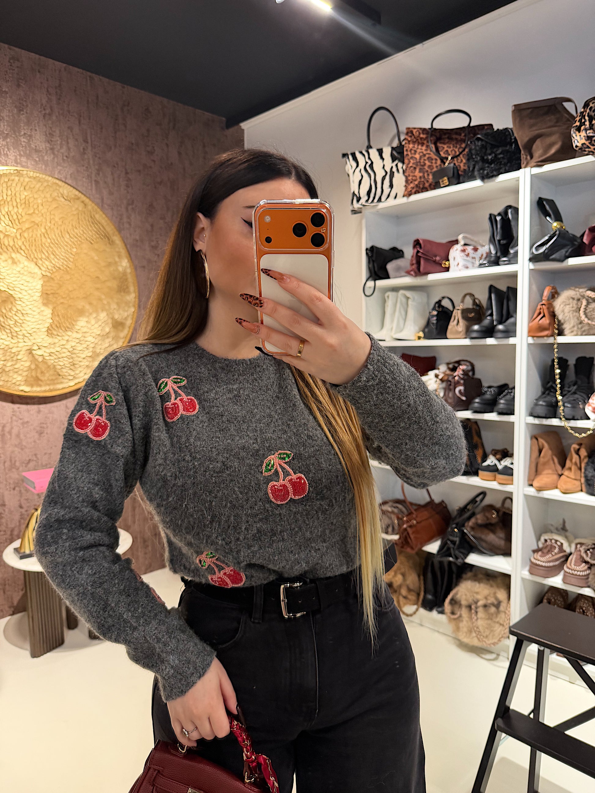 Maglione Sweet Cherry - R.a. Boutique