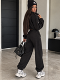 Completo Felpato Urban Cargo Nero - R.a. Boutique