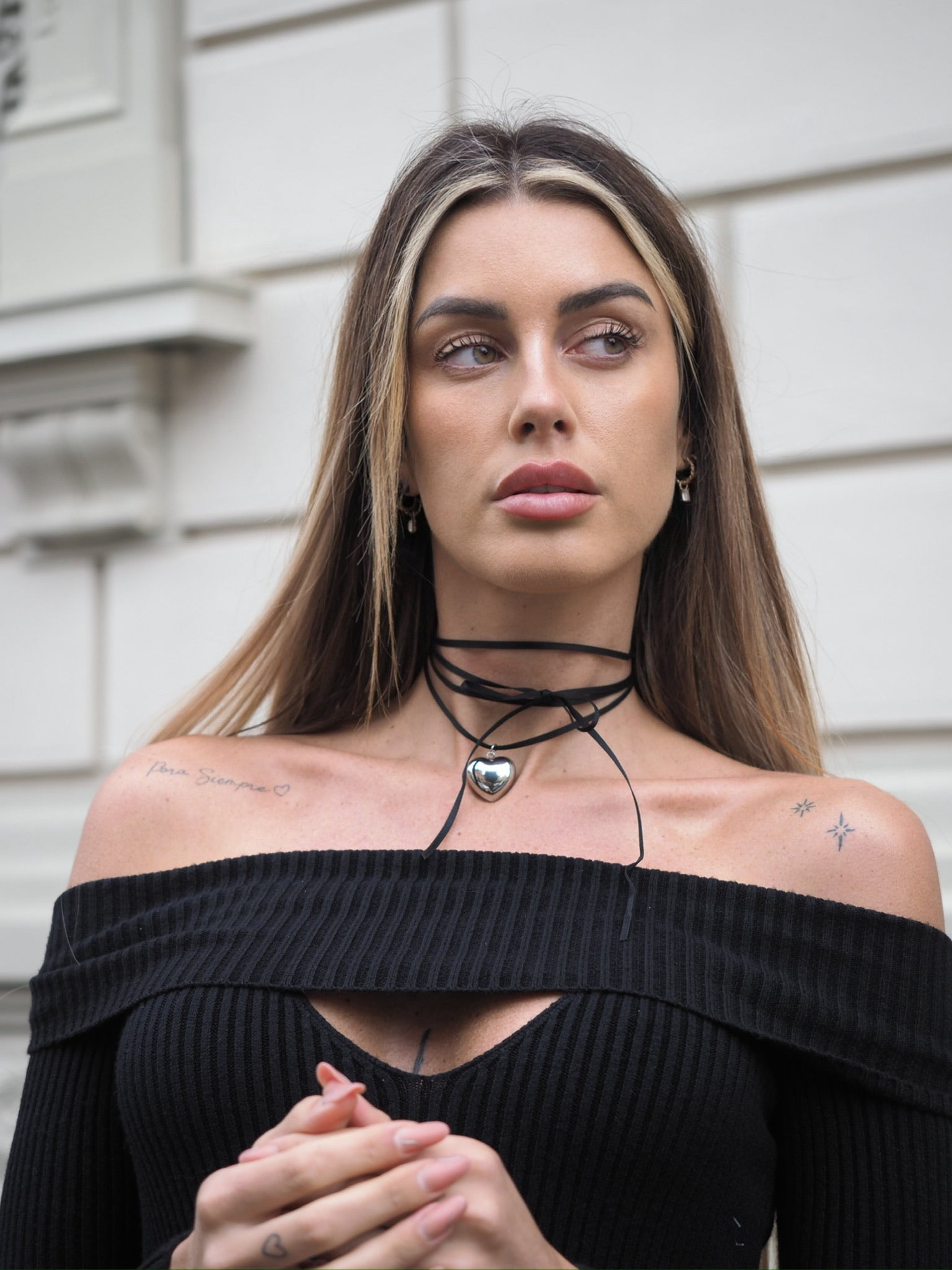 Collana con laccio e cuore - R.a. Boutique 