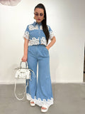 Set camicia e jeans con pizzo - R.a. Boutique