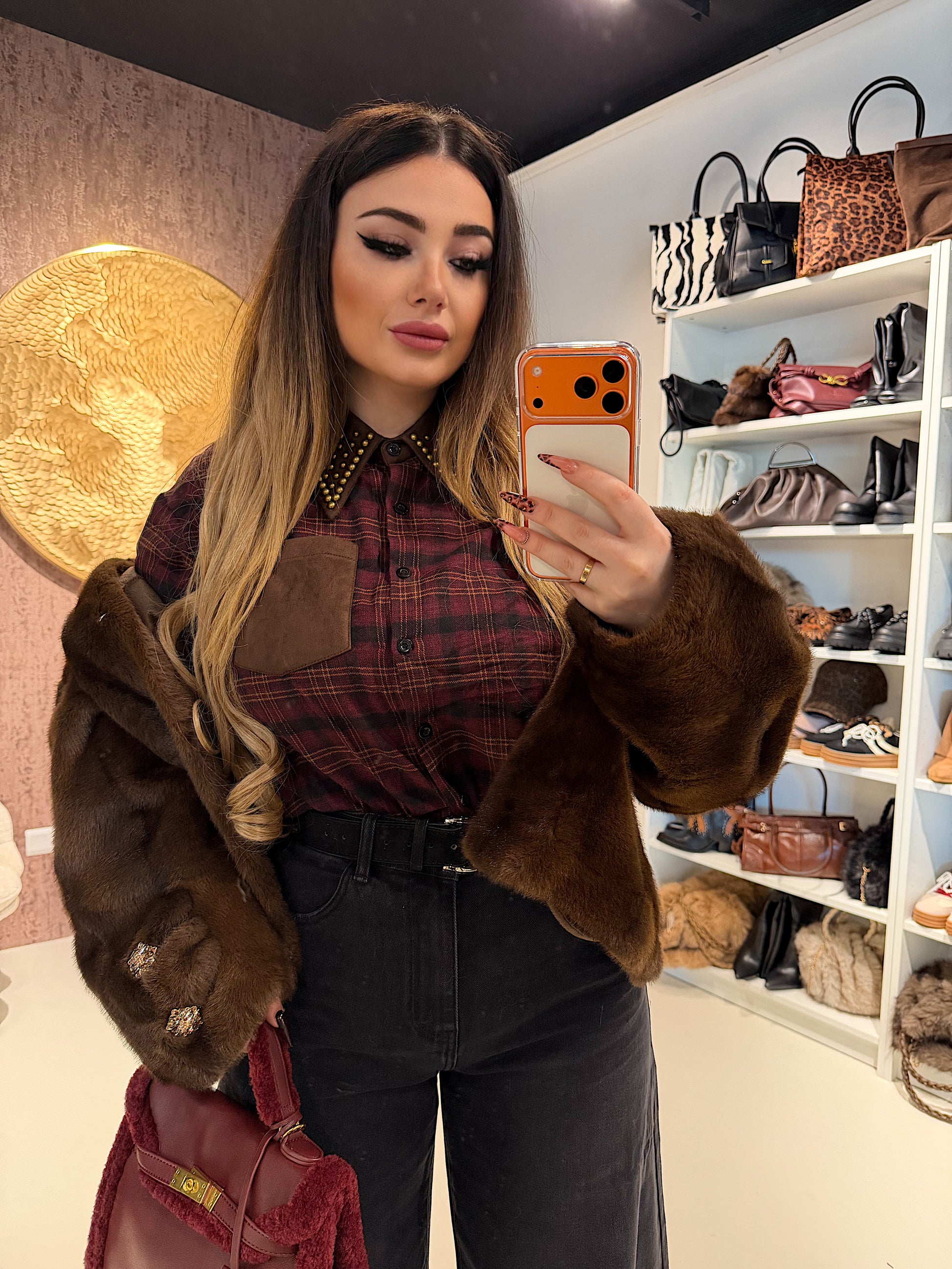 Camicia Rockwood a Quadri con Borchie - R.a. Boutique