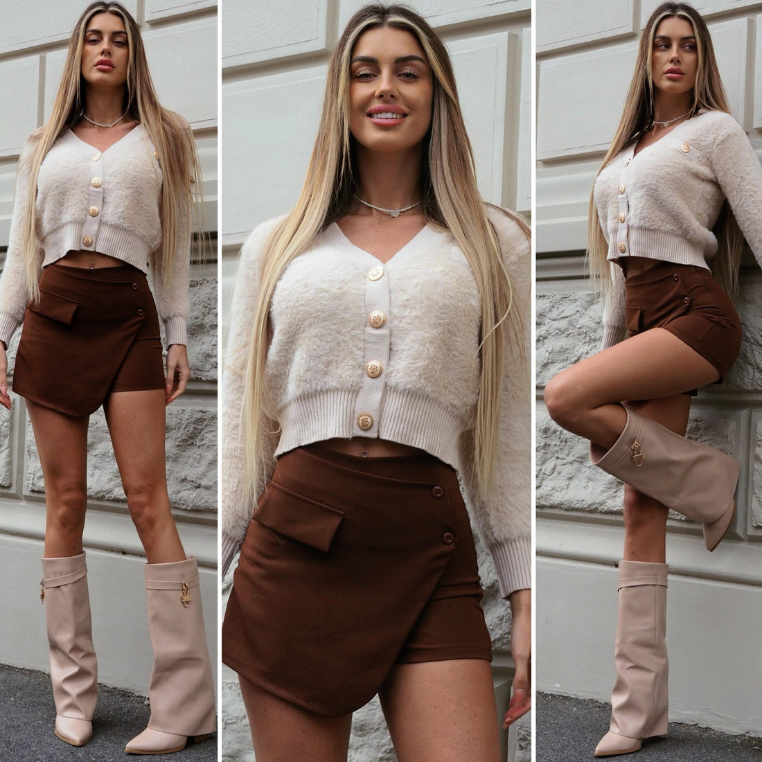 Gonna pantalone choco - R.a. Boutique 