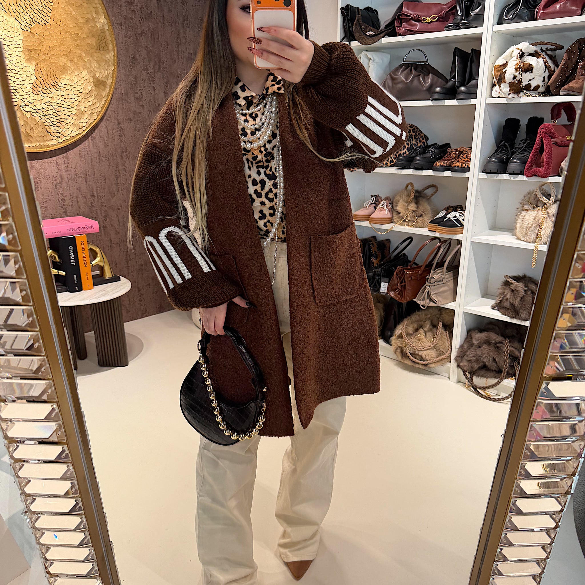 Cardigan lungo con polsino - R.a. Boutique