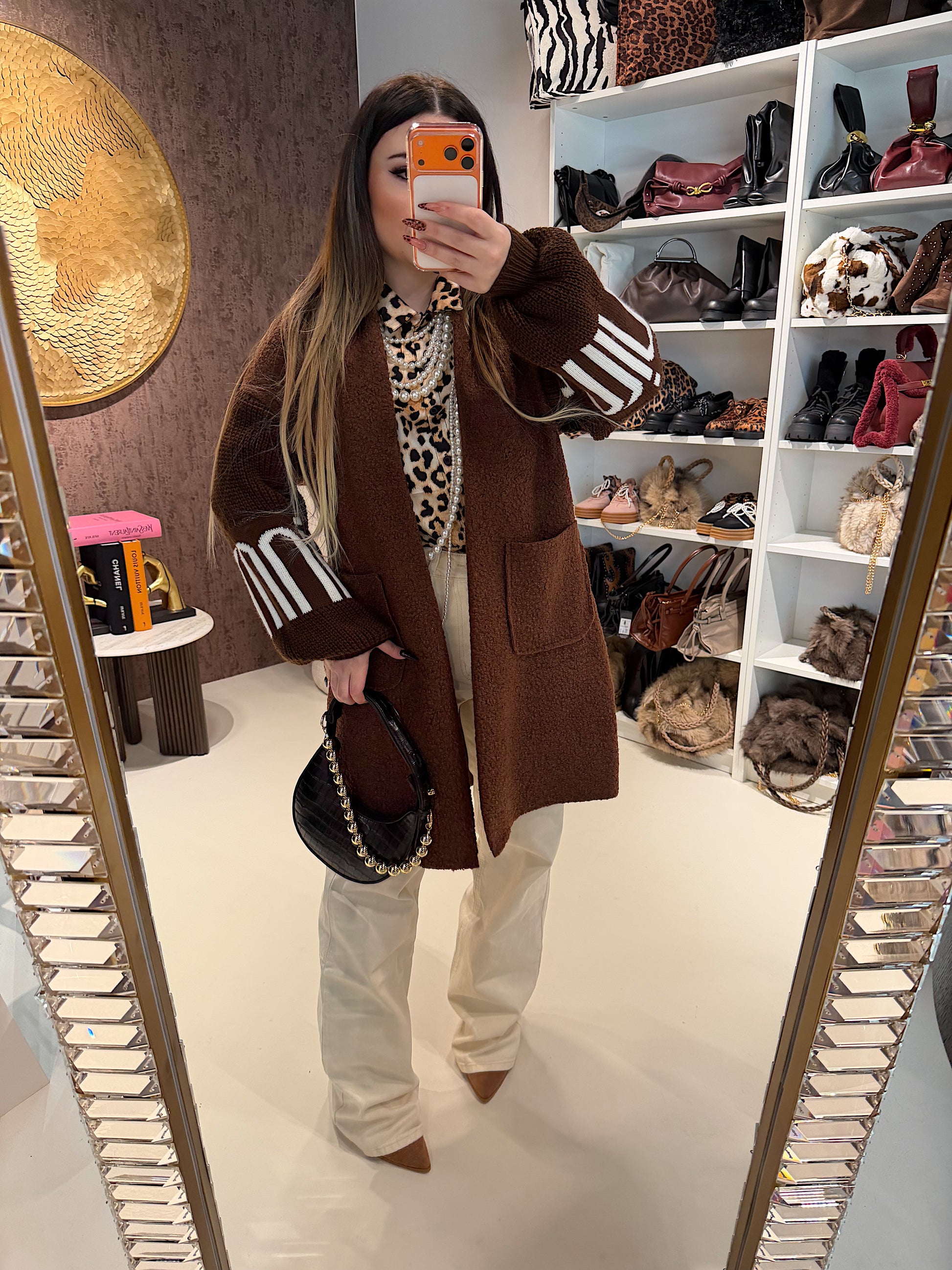 Cardigan lungo con polsino - R.a. Boutique