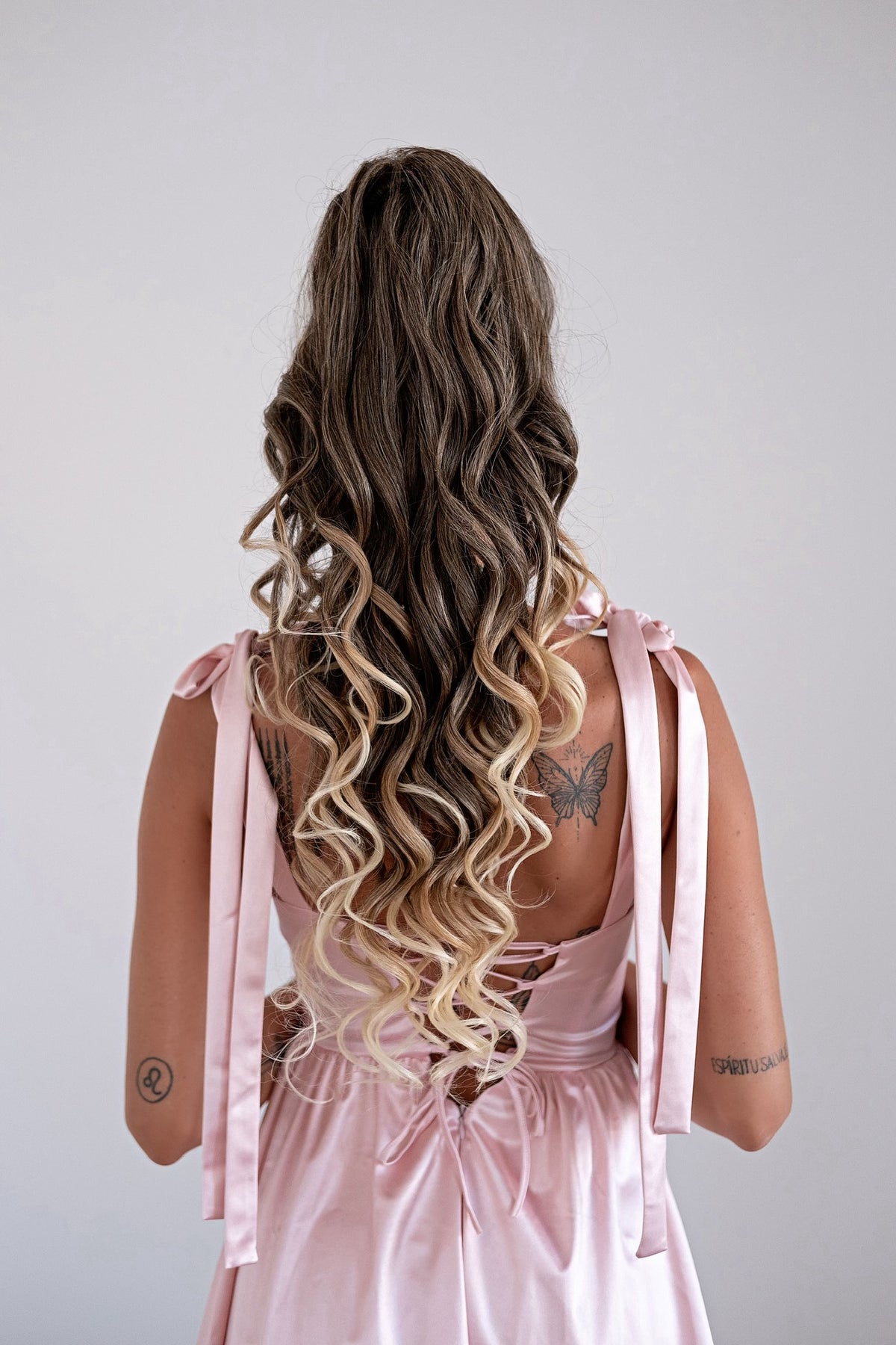 Cravatte Per Capelli Porta Coda KOKO – Perline Rosa Mix Con Elastico Trasparente - Foto 5