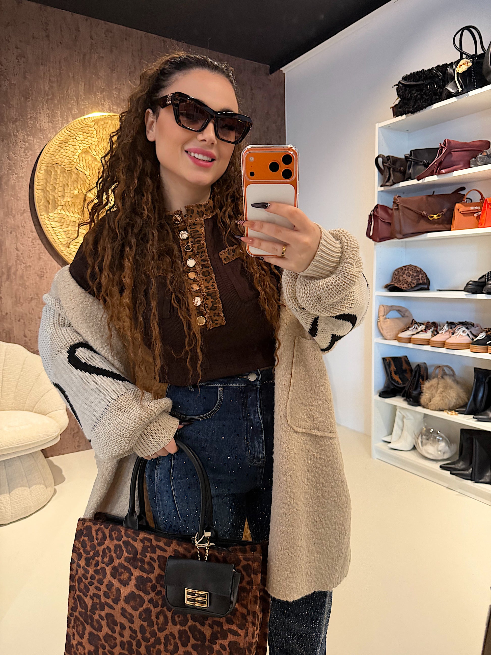 Maglioncino con dettaglio animalier - R.a. Boutique