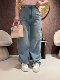 Jeans con tasca a cuore ballon - R.a. Boutique