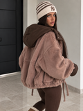 Giaccone Soft Winter con Cappuccio Imbottito – Tortora Chocolate - R.a. Boutique