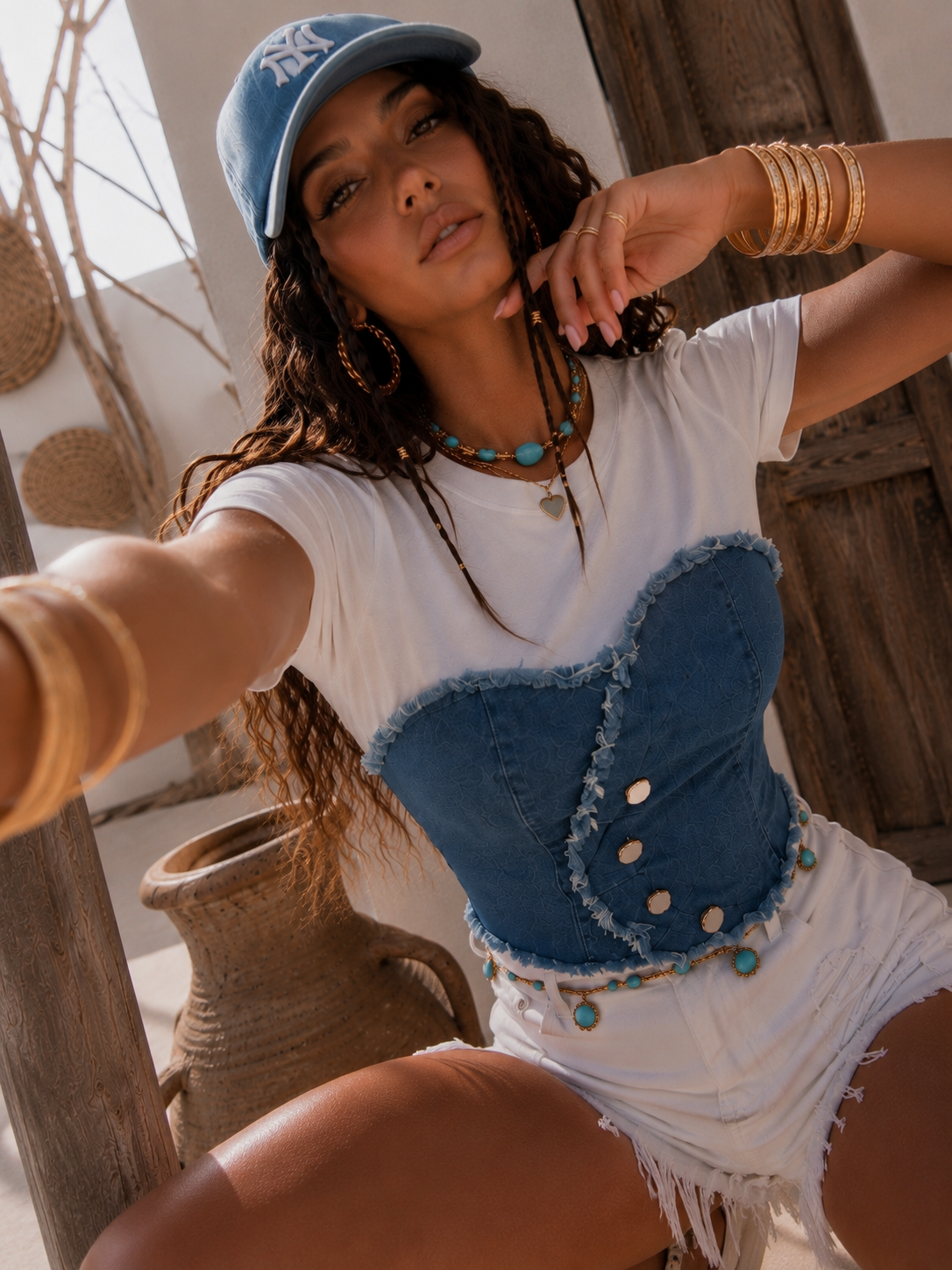 Top Denim Heart - R.a. Boutique