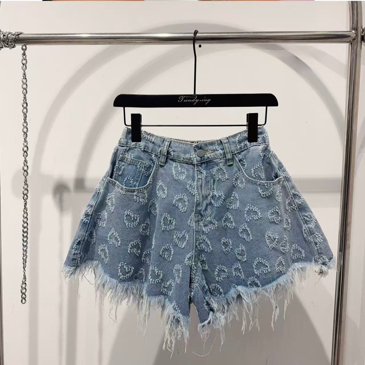 Short Denim Leopardato “Wild Chic” - R.a. Boutique