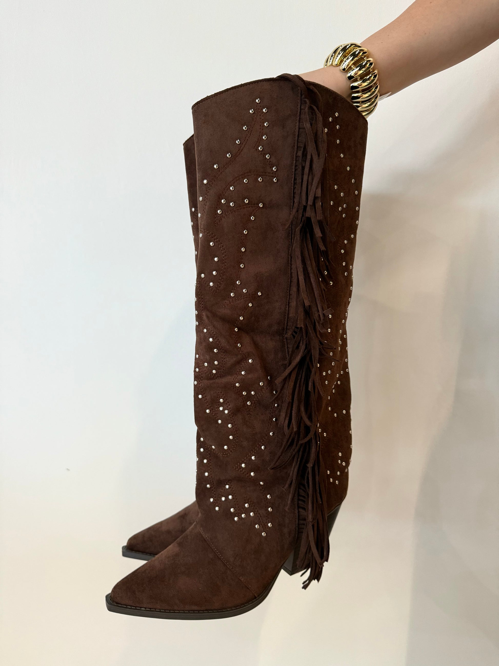 Stivale Texano con Frange e Borchie - R.a. Boutique