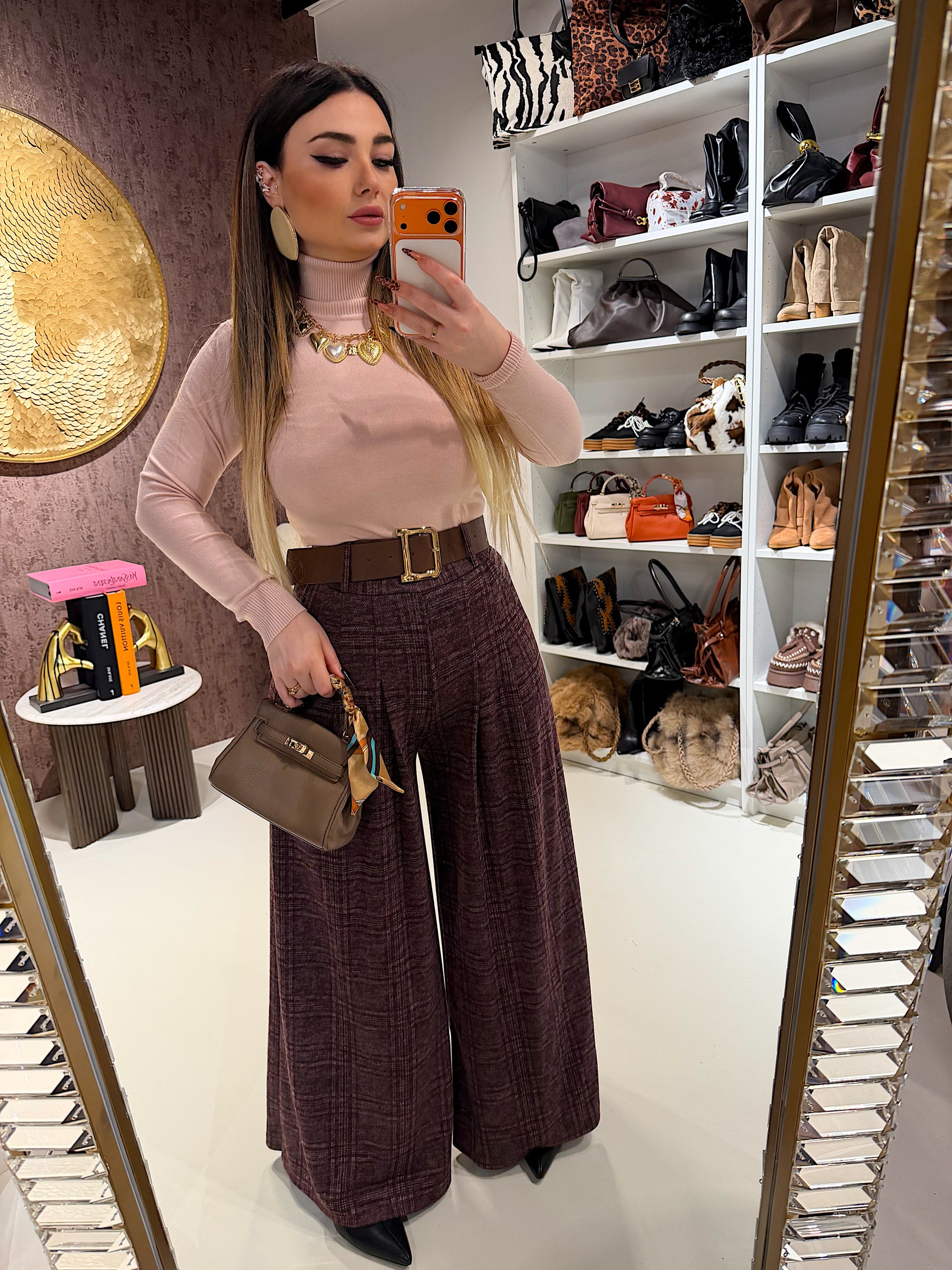 Pantalone Cambridge bordeaux - R.a. Boutique