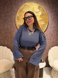 Maglia a righe manica ampia - R.a. Boutique