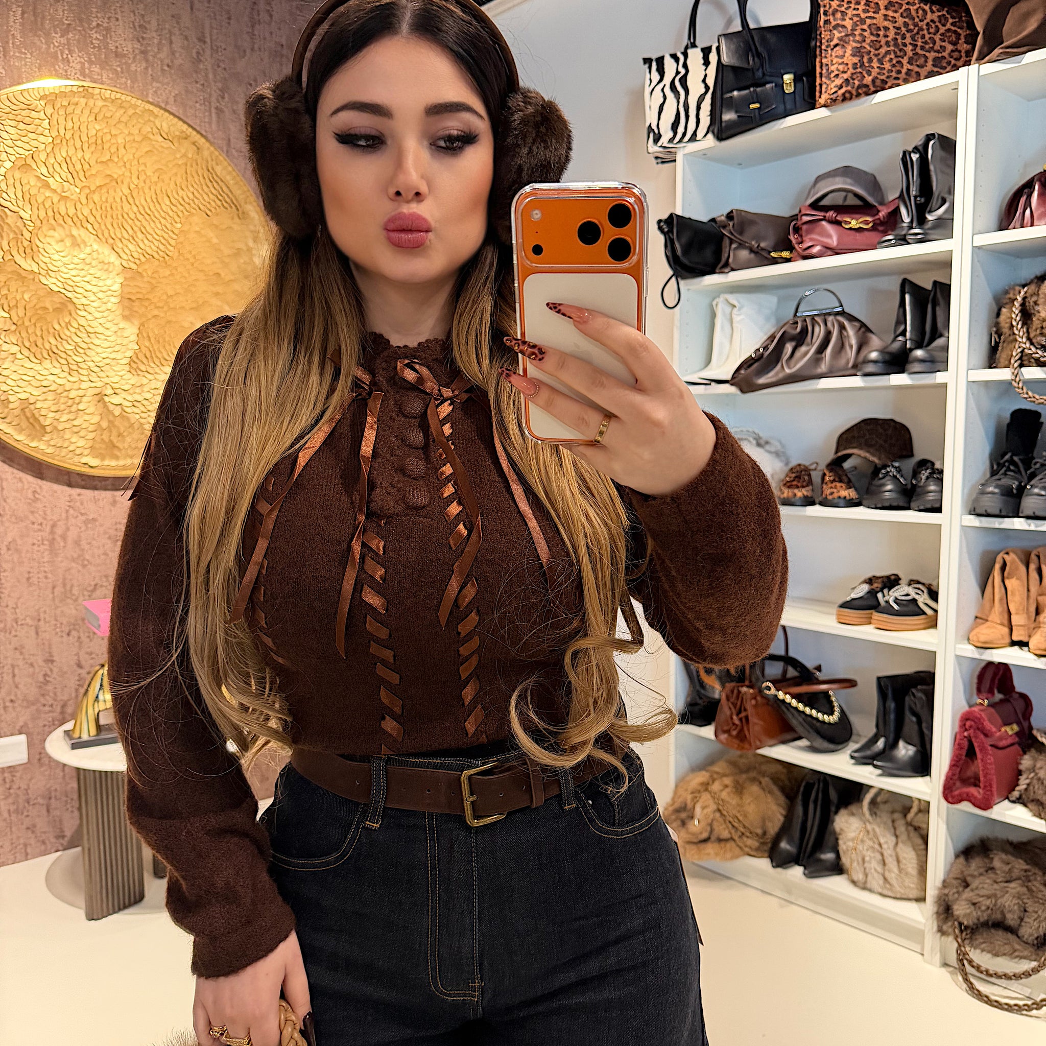 Maglioncino con fiocchi e bottoni - R.a. Boutique