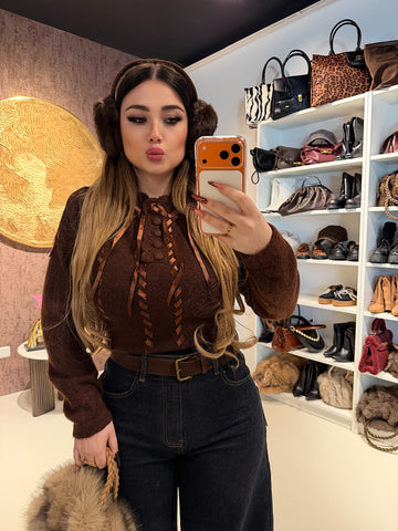 Maglioncino con fiocchi e bottoni - R.a. Boutique