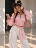 Jeans Wide Leg White con Cintura Dog Pink - R.a. Boutique
