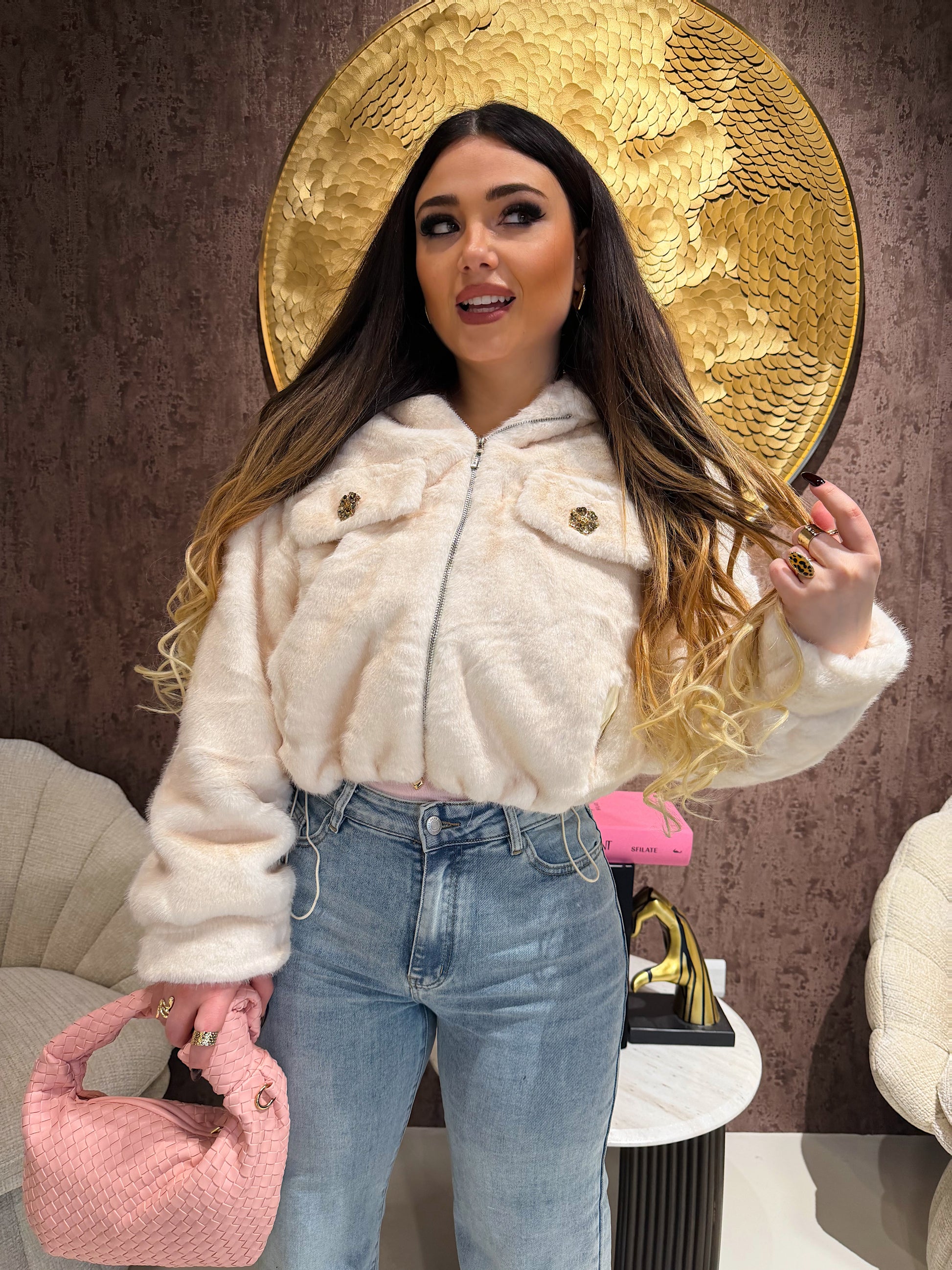 Giaccone Softy con gioiello - R.a. Boutique