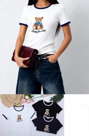 T-shirt Teddy Ready for a hug - R.a. Boutique