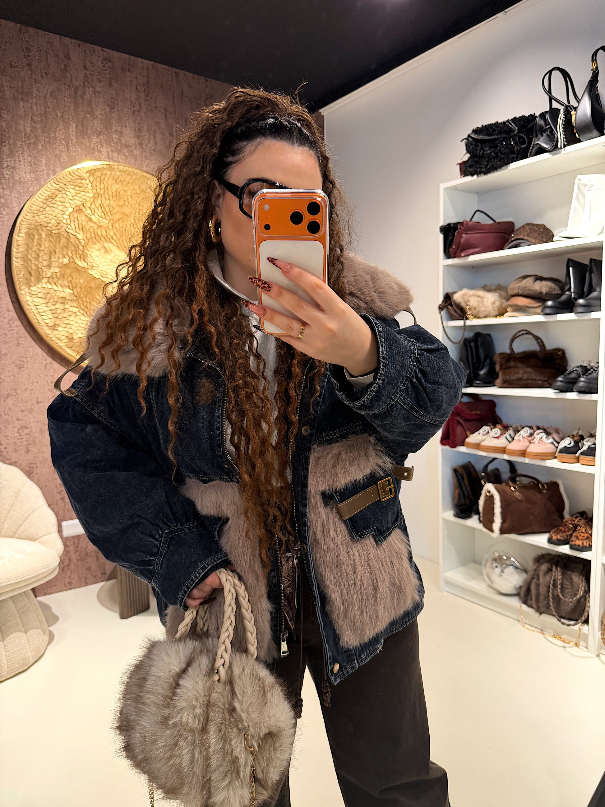 Giaccone Denim Luxury Fur - R.a. Boutique