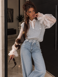 Jeans con pizzo e perle - R.a. Boutique