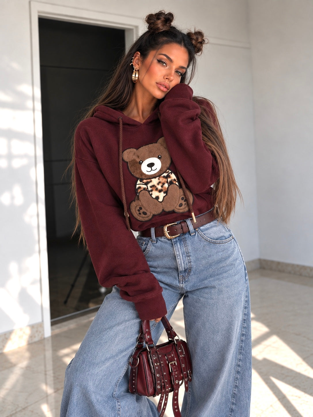 Felpa Teddy Love con Cappuccio - R.a. Boutique