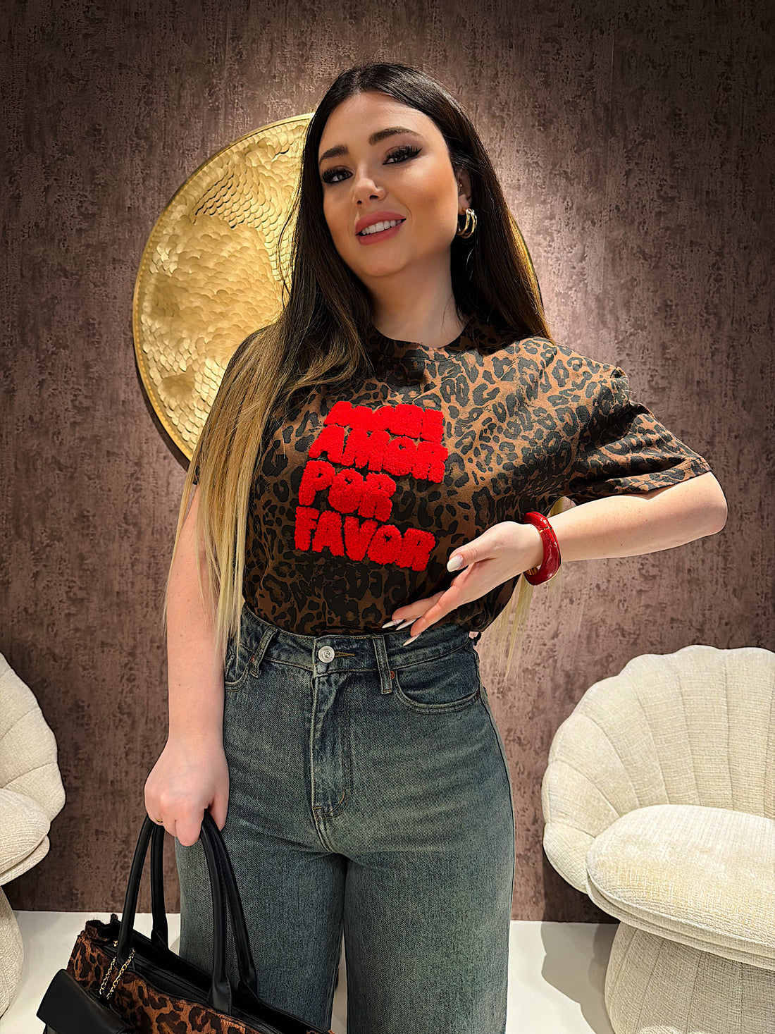 T-Shirt maculata more amour - R.a. Boutique