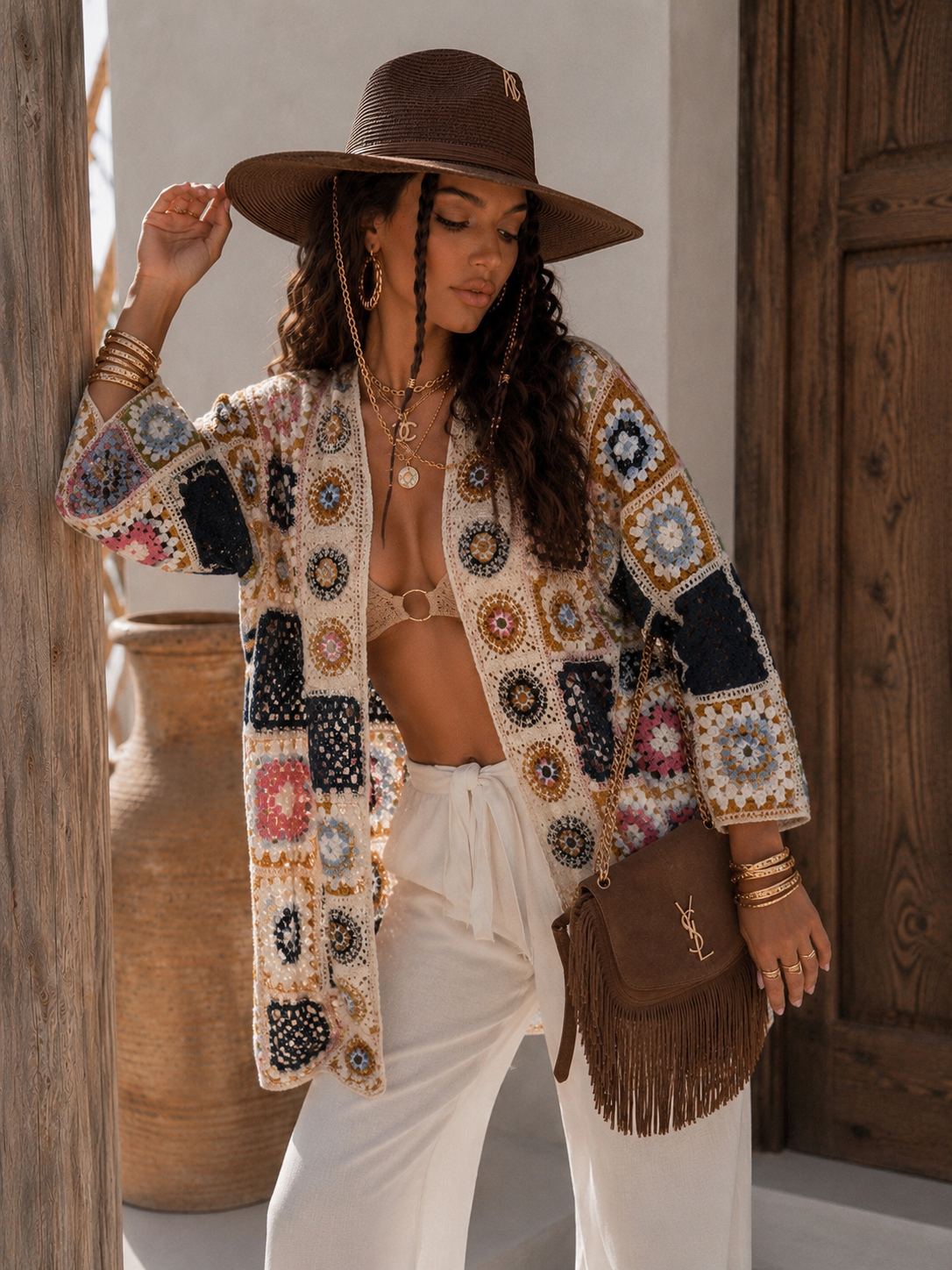 Cardigan Crochet Boho Chic