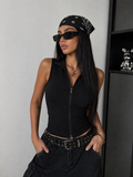 Top smanicato con zip - R.a. Boutique