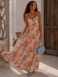 Abito Flora lungo arancio - R.a. Boutique