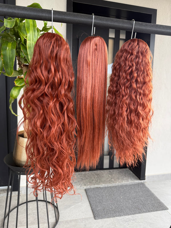 Coda 50cm liscia Ginger #350 con coulisse