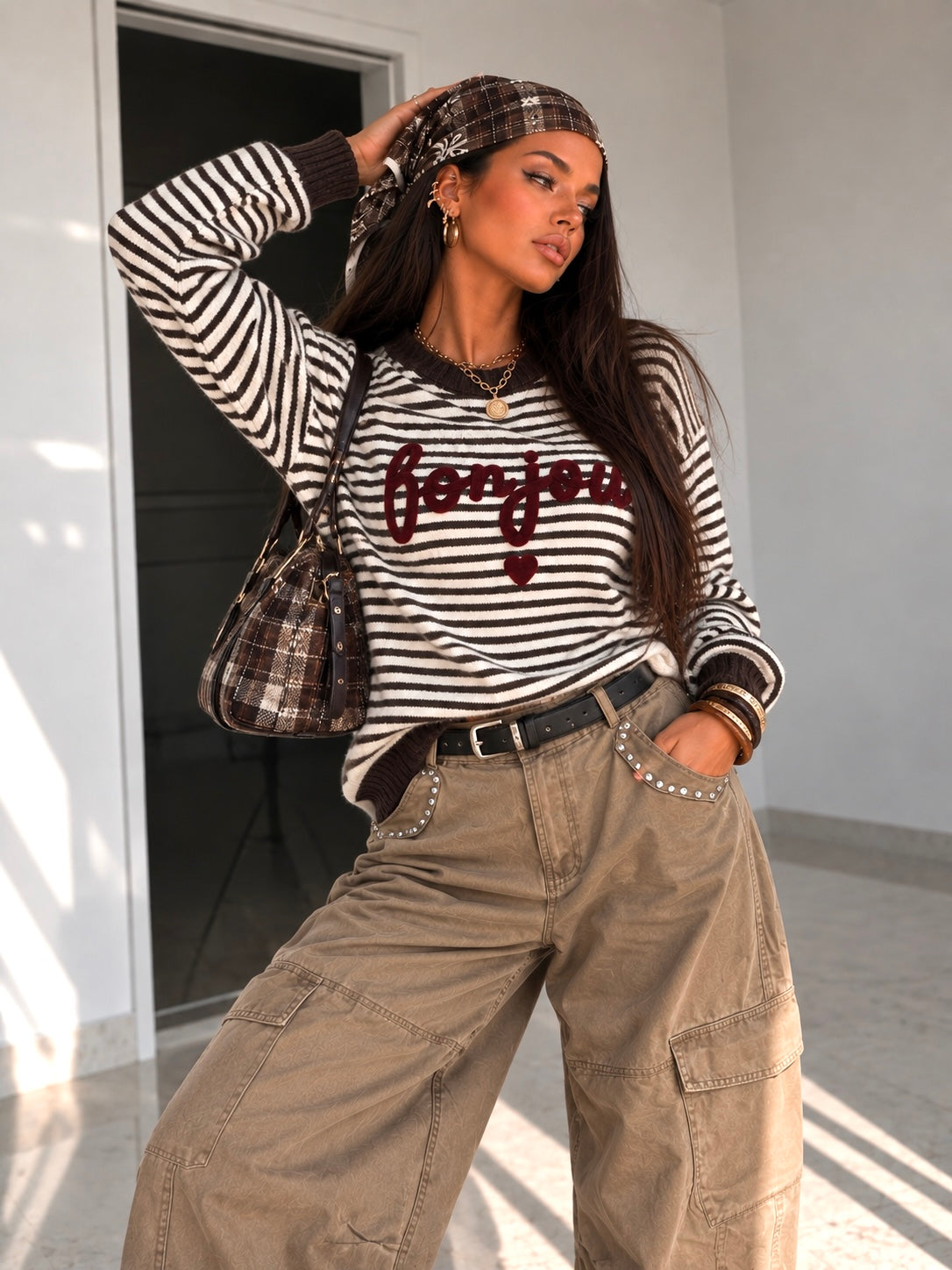 Maglioncino Bonjour Stripes - R.a. Boutique
