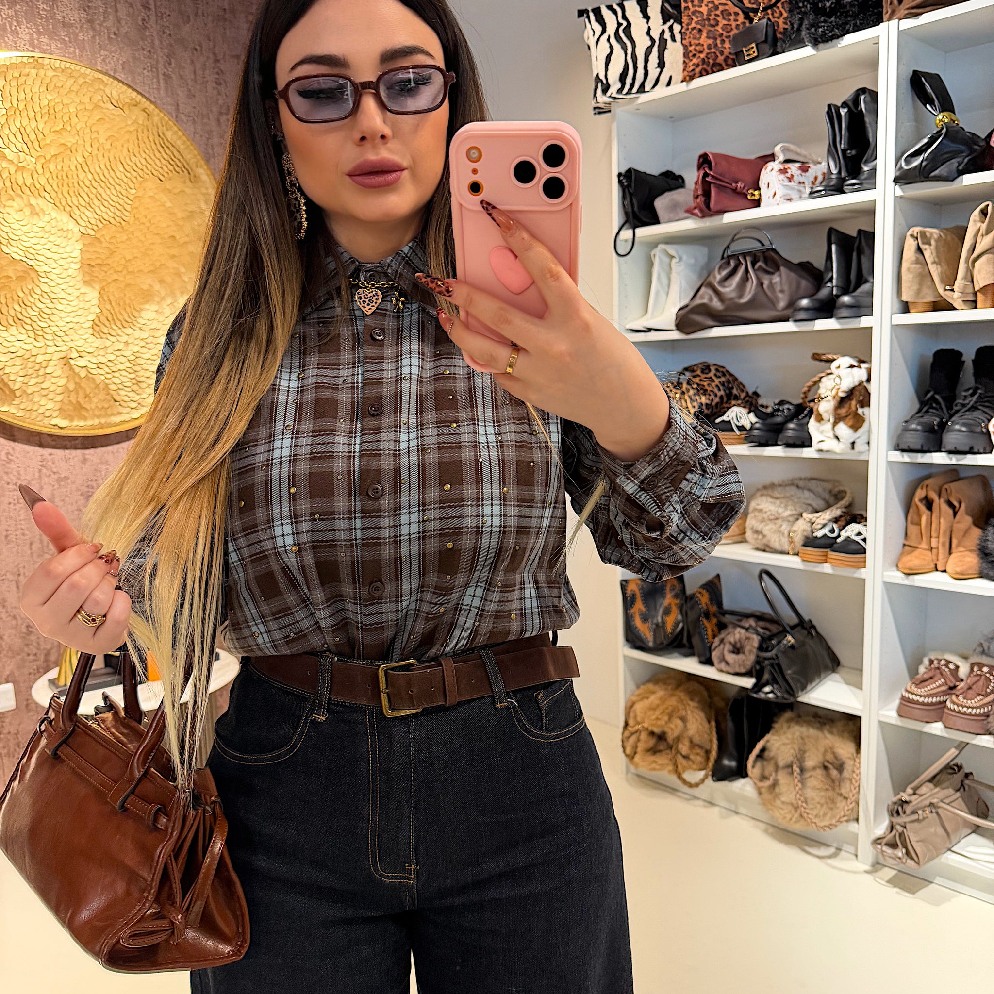 Maxi camicione con borchie - R.a. Boutique