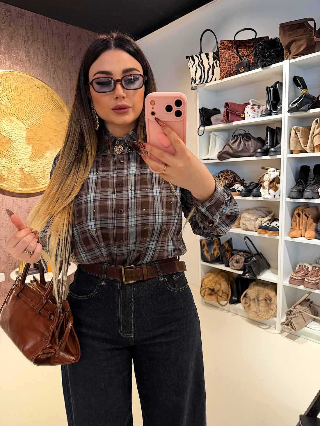 Maxi camicione con borchie - R.a. Boutique