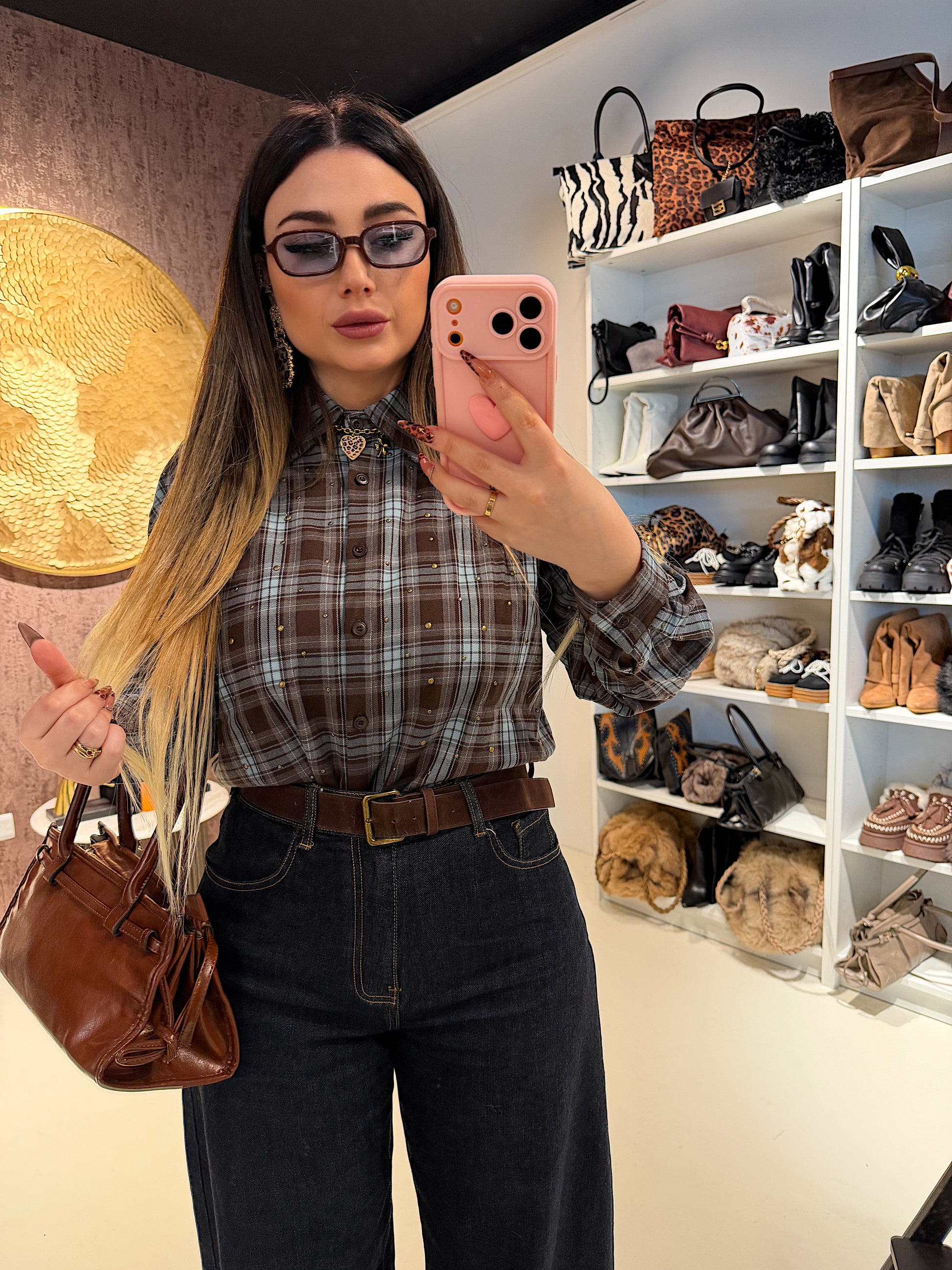 Maxi camicione con borchie - R.a. Boutique