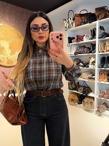 Maxi camicione con borchie - R.a. Boutique