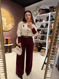 Maglioncino con cuore e dettagli bordeaux - R.a. Boutique