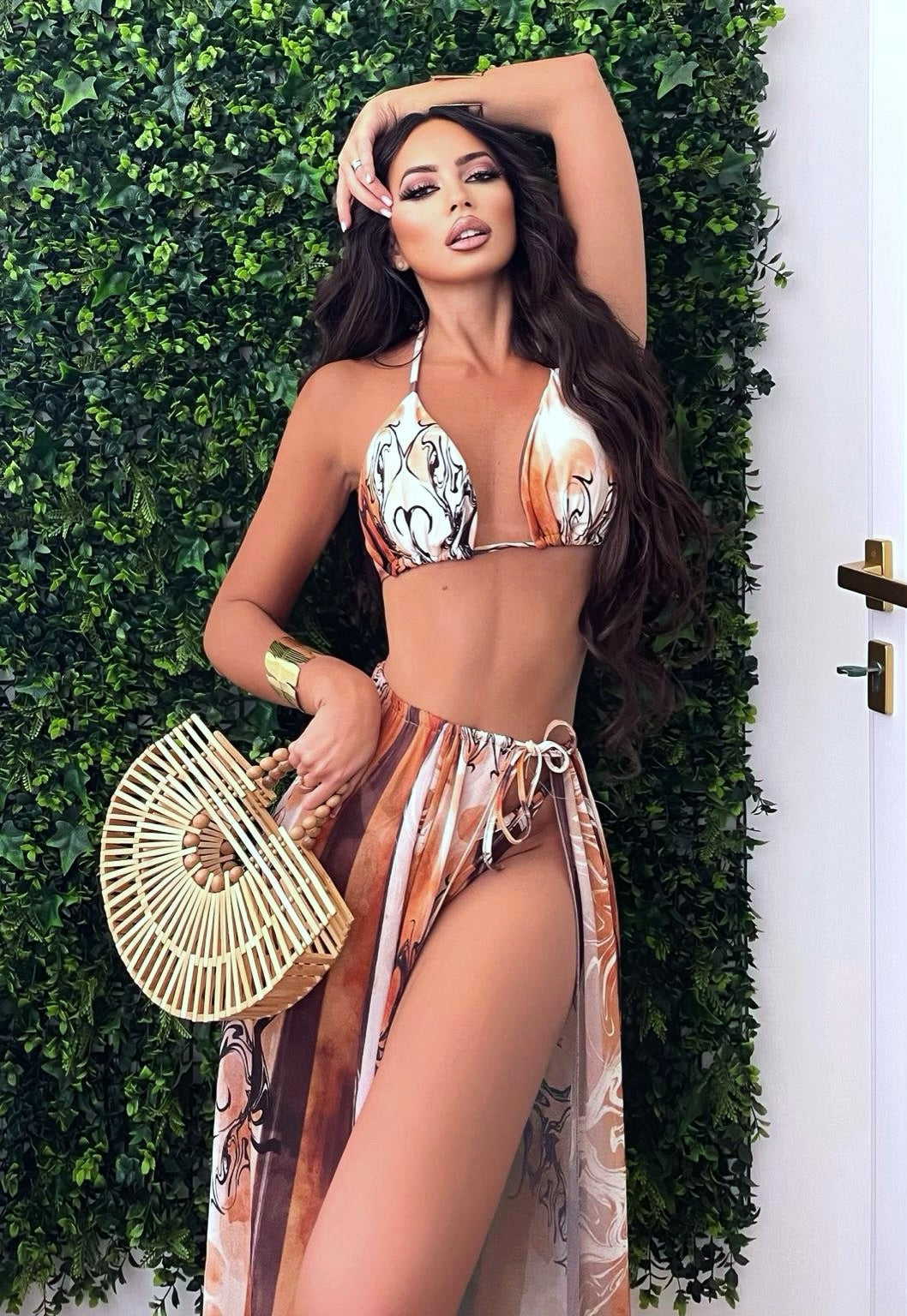 Bikini tre pezzi etnico con gonna - R.a. Boutique