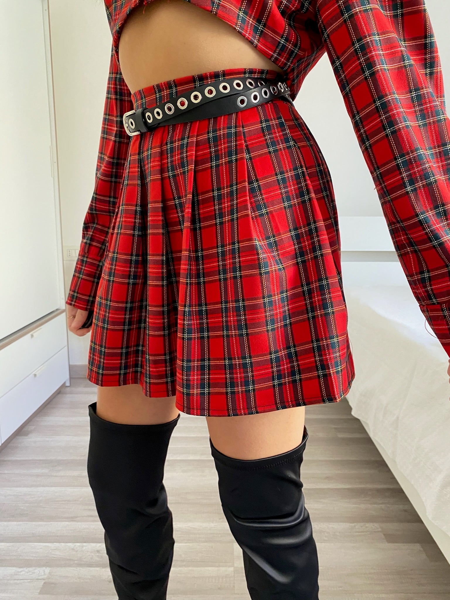 Completo camicia e gonna scozzese - R.a. Boutique 