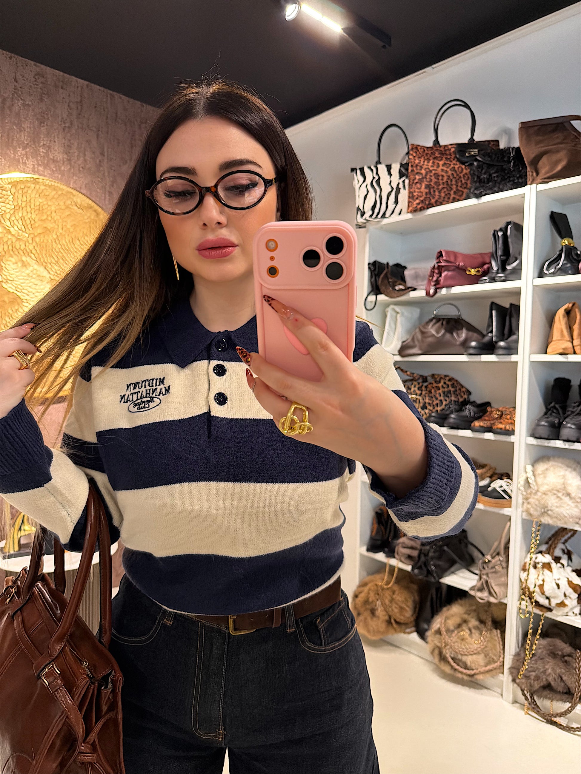 Maglione Manhattan a righe - R.a. Boutique