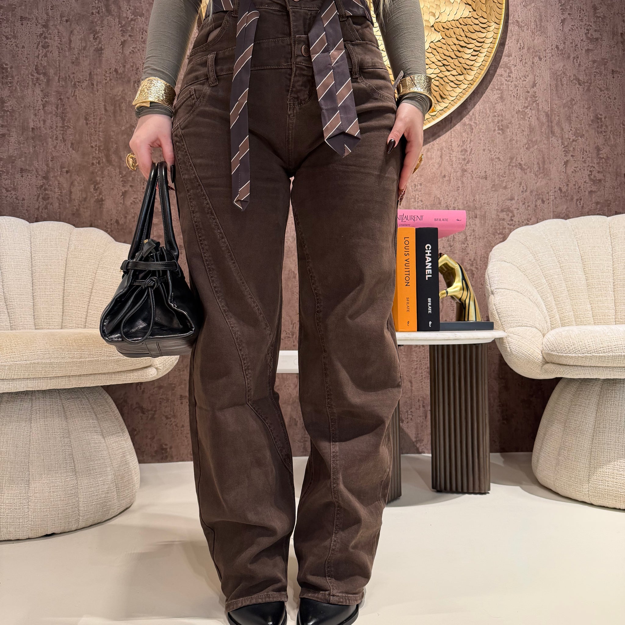 Jeans Oxford Tie con cintura - R.a. Boutique