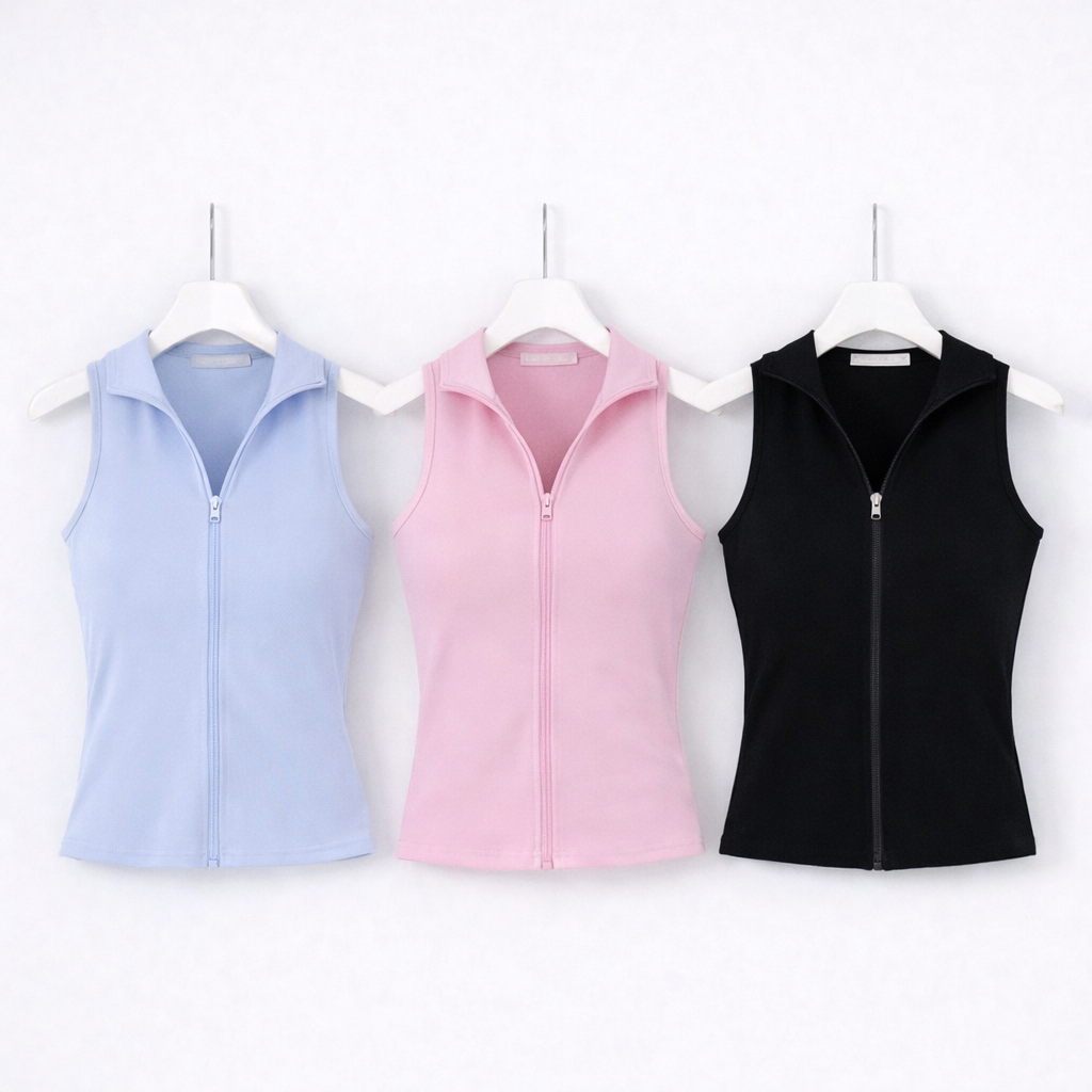 Top smanicato con zip - R.a. Boutique