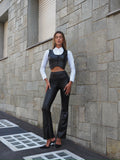 Completo smanicato e pantalone ecopelle - R.a. Boutique 