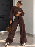 Completo Due Pezzi Cioccolato con Borchie Dorate - R.a. Boutique