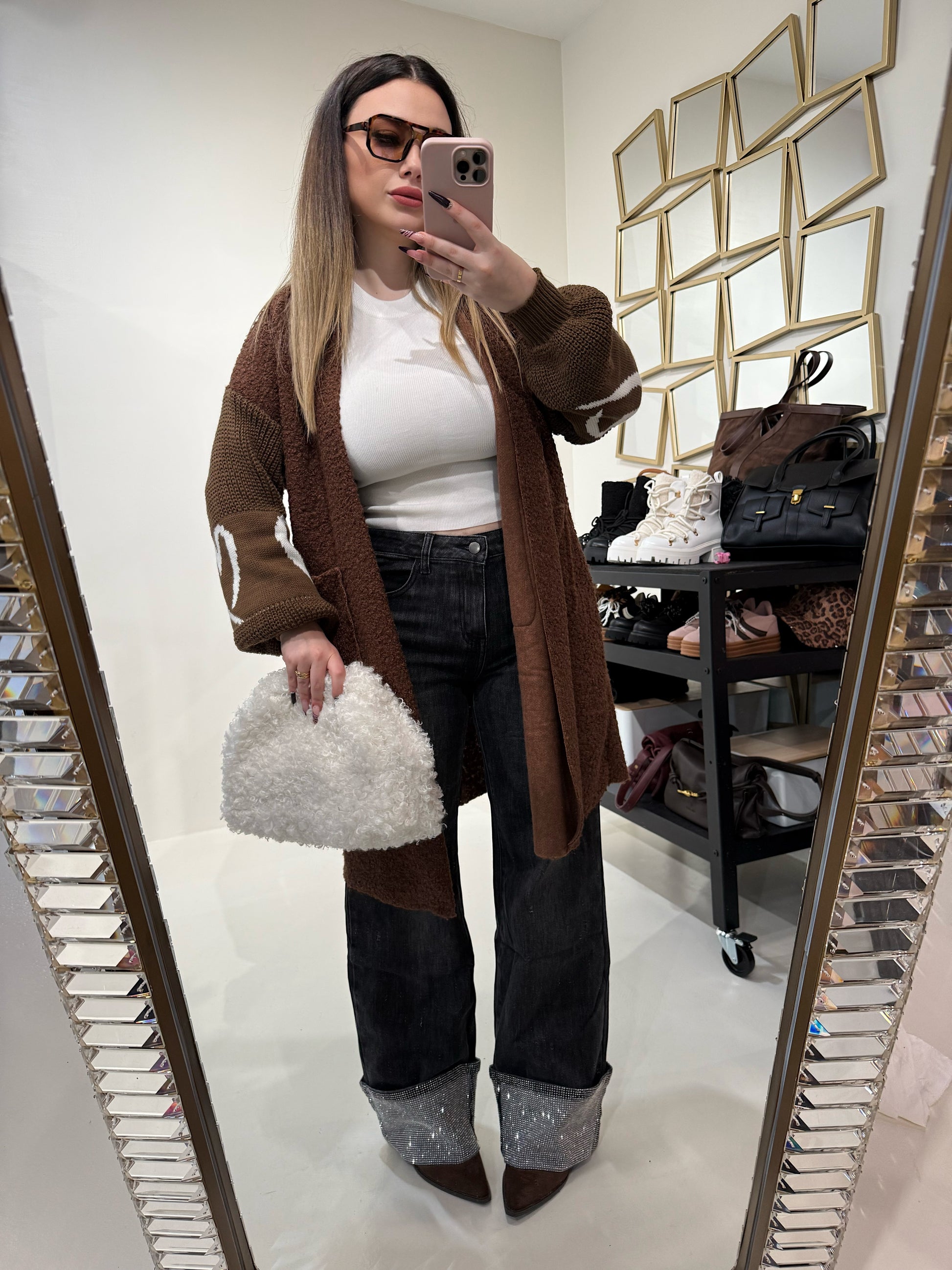 Cardigan lungo con polsino - R.a. Boutique