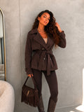 Giacca Suede Belt Chic - R.a. Boutique