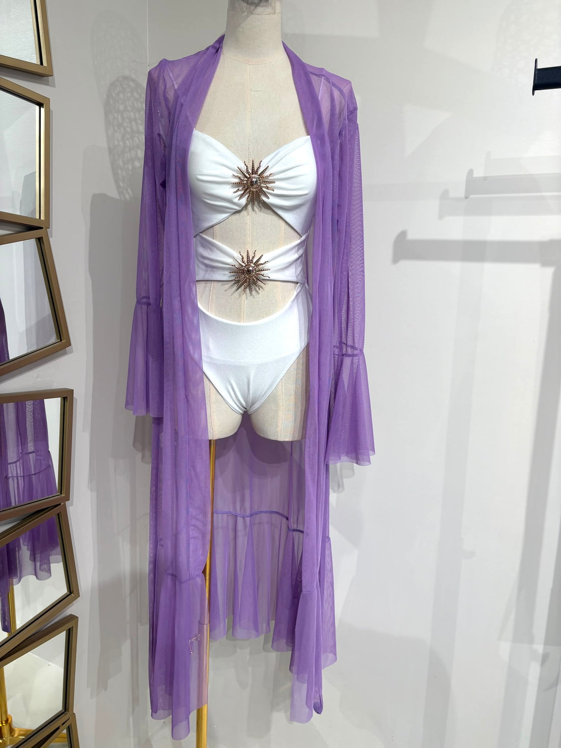 Copricostume in velo lilla - R.a. Boutique